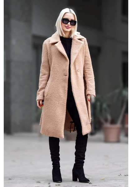 Camel Astarlı Buklet Kadın Kaban MG1970 fiyatları