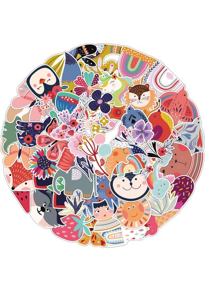 25'li Su Geçirmez Opak Sticker Seri : 4