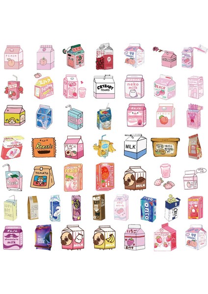 25'li Su Geçirmez Opak Sticker Seri : 7 modelleri