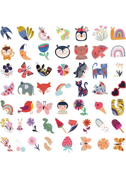 25'li Su Geçirmez Opak Sticker Seri : 4 modelleri