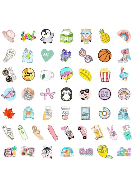 25'li Su Geçirmez Opak Sticker Seri : 18 fırsatları