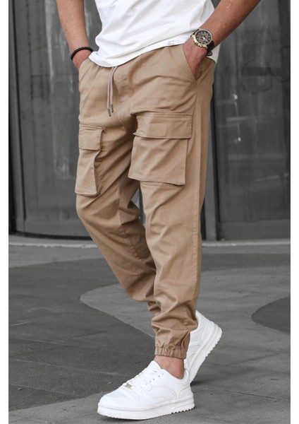 Camel Kargo Cep Erkek Jogger Pantolon 6812
