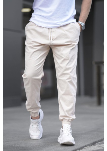Bej Relaxed Jogger Pantolon 6853 fiyatları