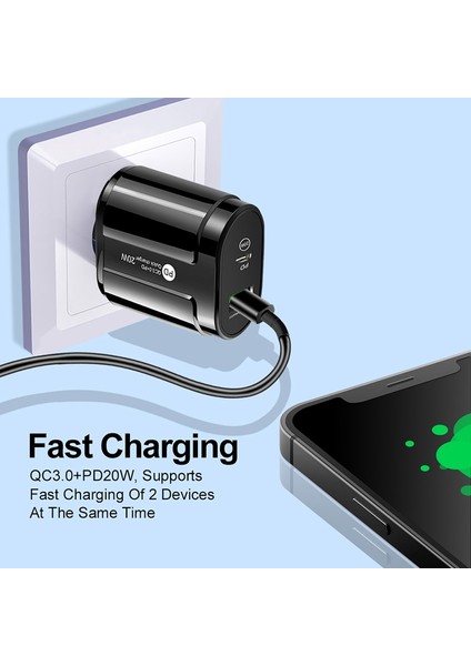 Abd-Sarı 20W Çift USB Şarj Cihazı Ab Abd Tak Duvar Şarj Tipi C Pd Cep Telefonu Şarj Cihazı IPHONE12 11 Samsung Xiaomi Güç Kaynağı Adaptörü (Yurt Dışından) fiyatları