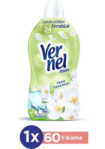 Max Konsantre Çamaşır Yumuşatıcısı Taze Yasemin 1440ml (60 Yıkama)