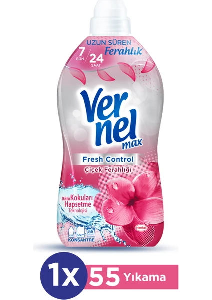 Max Konsantre Çamaşır Yumuşatıcısı 1320ml (55 Yıkama) Çiçek Ferahlığı