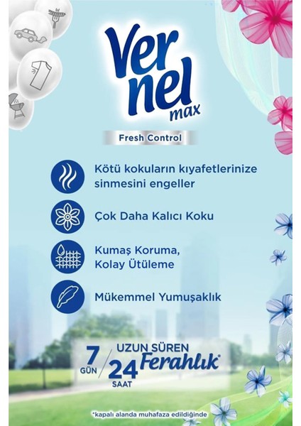 Max Konsantre Çamaşır Yumuşatıcısı 1320ml (55 Yıkama) Buz Serinliği