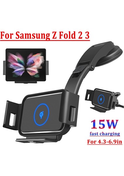 S15 Araç Şarj Cihazı ile 15W Otomatik Sıkma Araç Kablosuz Şarj Cihazı Samsung Galaxy Z Fold 3 2 NOTE20 S20 iPhone 13 12 11 Hava Firar Dağı Telefon Tutucu (Yurt Dışından) fiyatları