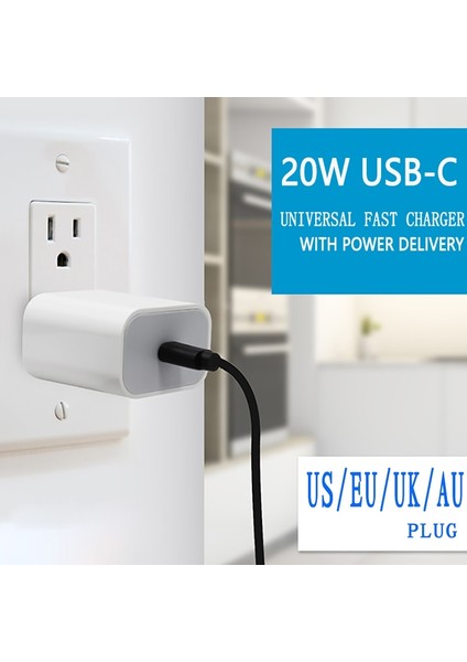 Ab Fişi 20W Hızlı Şarj Pd USB C Şarj Cihazı Apple iPhone 13 12 11 Pro Max Samsung Xiaomi Güç Adaptörü Abd Ab Au Ingiltere Tak Pd Tip C Por (Yurt Dışından) indirimleri
