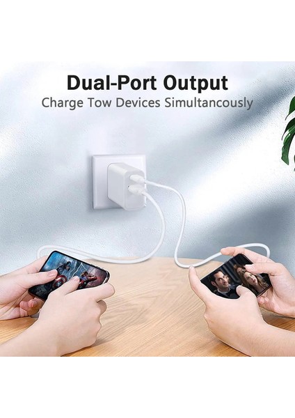 20W Ingiltere Tak 20W Çift Bağlantı Noktalı Pd USB Şarj Cihazı Hızlı Şarj Tipi C Duvar Pd Güç Adaptörü iPhone 13 12 11 Xs Samsung S21 Hızlı Şarj 3.0 Fiş (Yurt Dışından) fırsatları