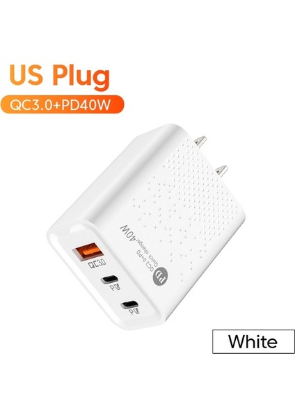 Abd Beyaz Acgicea USB C Şarj Cihazı 60W Hızlı Şarj Şarj Cihazı Hızlı Şarj 3.0 Iphone Xiaomi Samsung Telefon Için Duvar Şarj Cihazları Pd Güç Adaptörü (Yurt Dışından)
