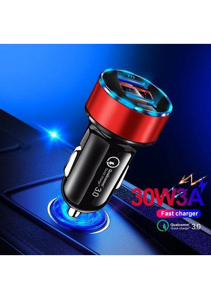 Araba Şarjı Kırmızı USB Araba Şarjı Hızlı Şarj 3.0 Xiaomi Redmi Için Not 5 6 7 8 8t Pro 5A 6A 7A 8A Redmi S2 Go K20 K30 Hızlı Cep Telefonu Şarj Cihazı (Yurt Dışından) indirimleri