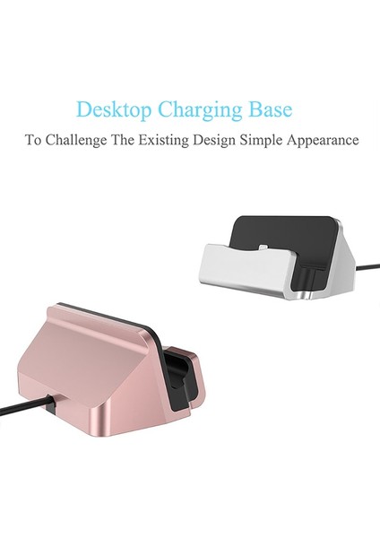 Android Için Gül Altın USB Kaide Veri Şarj Cihazı Dock Standı Istasyonu Şarj iphone 8 7 Xr Xs Masaüstü Cradle Samsung Xiaomi Yerleştirme Ladestation (Yurt Dışından) modelleri