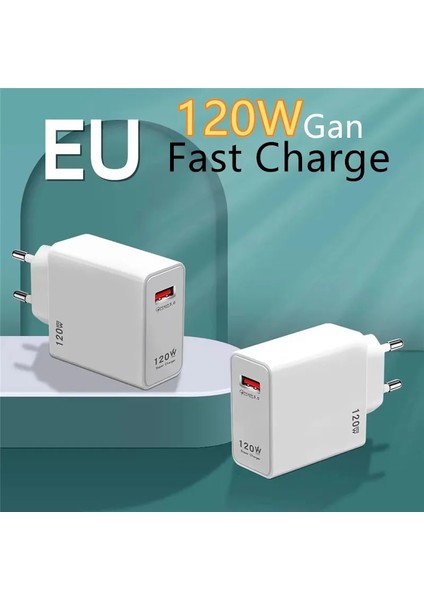 1m Tip C Beyaz Gan 120W USB Şarj Cihazı Hızlı Şarj Qc 5.0 Tip C Hızlı Şarj iPhone Xiaomi Huawei Samsung ipad Oneplus Oppo Google Adaptörü (Yurt Dışından) indirimleri