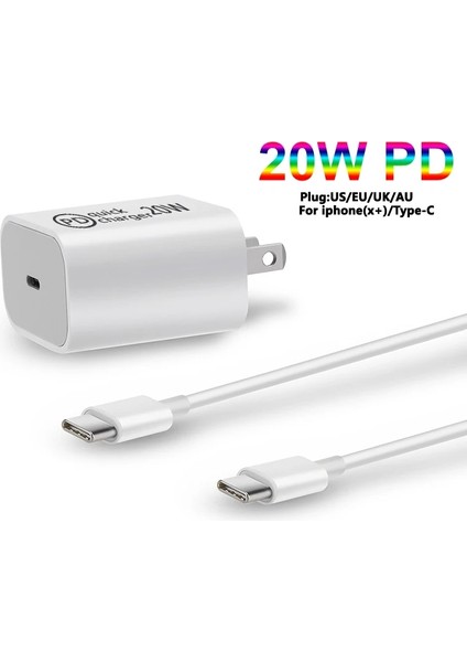 1m C2C 2022 Hızlı Şarj 20W Usb-C Tip-C Kablo Şarj Adaptörü Duvar Fişi iPhone 13 12 Pro Max Mini 11 Xs Se ipad (Yurt Dışından) indirimleri