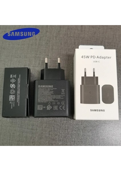 Siyah Ab Seti (Kutu Yok) Samsung 45W Pd Süper Uyarlanabilir Hızlı Şarj Şarj Cihazı EP-TA845 Galaxy S20 S21 S22 S23 Not 10 Artı 20 Ultra A73 iPhone 13 12 Için (Yurt Dışından) fiyatları