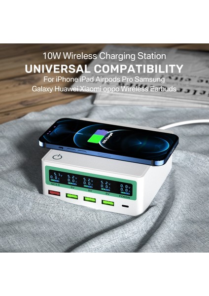 Brezilya Fişi Asx9 100W 130W 5 Bağlantı Noktalı USB Şarj Cihazı Hub Qc3.0 Tip C Pd Hızlı Şarj Cihazı USB Şarj Istasyonu Kablosuz Şarj Cihazı iPhone 13 12 Macbook Xiaomi (Yurt Dışından) fırsatları