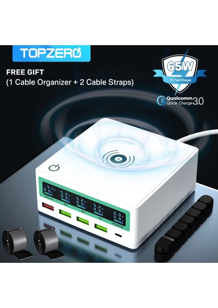 Brezilya Fişi Asx9 100W 130W 5 Bağlantı Noktalı USB Şarj Cihazı Hub Qc3.0 Tip C Pd Hızlı Şarj Cihazı USB Şarj Istasyonu Kablosuz Şarj Cihazı iPhone 13 12 Macbook Xiaomi (Yurt Dışından) indirimleri