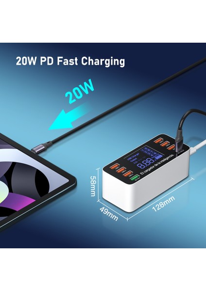 Ingiltere Tak ASA9J 40W Qc Pd 60W 8 Bağlantı Noktalı Hızlı Şarj 3.0 USB Şarj Cihazı Tip C Pd 20W Hızlı Şarj Istasyonu USB C iPhone Şarj Cihazı 13 12 Xiaomi Telefon Adaptörü (Yurt Dışından) fiyatları