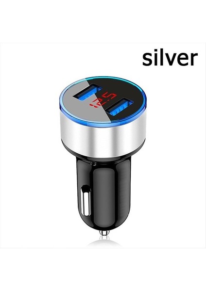 Şerit 4.8A 5V Araç Şarj Cihazları 2 Port Hızlı Şarj Samsung Huawei iphone 11 8 Artı Evrensel Alüminyum Çift USB Araç Şarj Adaptörü (Yurt Dışından)