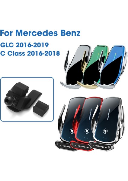 Q6 Kırmızı Kablosuz Araç Telefonu Tutucu Şarj Cihazı Mercedes-Benz Glc C Sınıfı W204 W205 S205 C253 Hava Firar Montaj Klipsi Kablosuz Şarj Braketi (Yurt Dışından) fiyatları