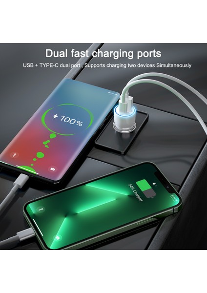 Beyaz 1 USB 1 Type-C USB C Pd Hızlı Araç Şarj Cihazı, iphone 20W Usb-C - Lightning Şarj Kablosu, Type C Pd 20W-QC 3.0 18W iPhone 14/samsung Galaxy Için (Yurt Dışından) fırsatları