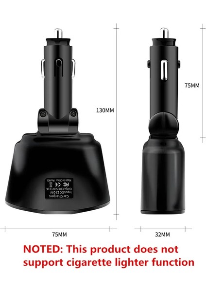 Beyaz USB Araç Şarj Cihazı 3.1A Araç Çakmak Soket Splitter Fiş LED Araç Şarj Adaptörü iPhone Xr Xs 11 Pro Samsung S10 S9 (Yurt Dışından) indirimleri