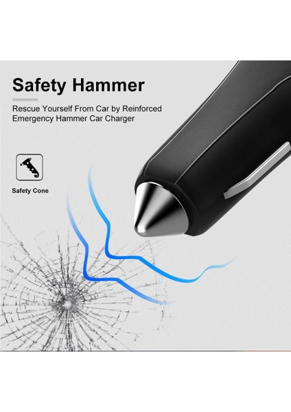 1qc 3-2A Kablo Qgeem 4 USB Araç Şarj Cihazı iPhone Hızlı Şarj 3.0 Araç Taşınabilir Şarj Cihazı Çekiç Ön Arka Qc3.0 Telefon Şarj Hızlı Araç Şarj Cihazı (Yurt Dışından) indirimleri