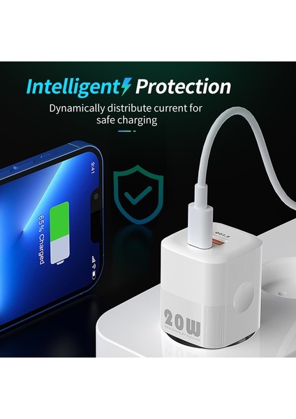 Abd Tak Siyah Kuulaa 20W USB C Şarj Cihazı Gan Type C Pd Hızlı Şarj iPhone 14 13 12 Pro Max Xs Samsung iPad Pro Air 2020 Için iPad Mini 2021 (Yurt Dışından) modelleri