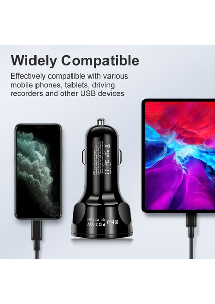 Beyaz 2usb 2pd Olaf Çift USB C Araç Şarj Cihazı Hızlı Şarj Tipi C Pd Qc3.0 3.1A USB Şarj Aleti Adaptörü iPhone Xiaomi Huawei Cep Telefonu (Yurt Dışından) fırsatları