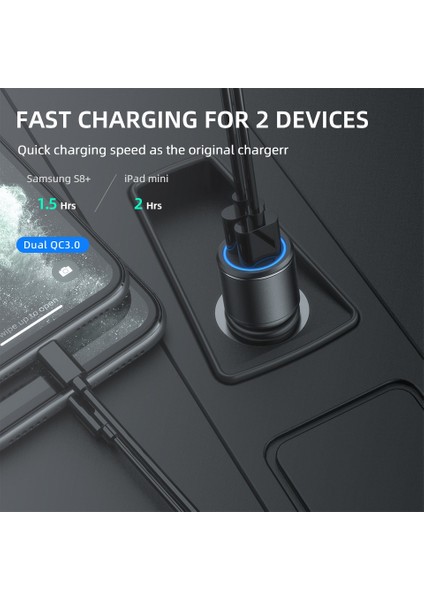 1.2m Pd Kablo Kırmızı 36W USB Araç Şarj Cihazı Pd Qc 3.0 Samsung Note 20 Için Hızlı Şarj iPhone 12 Pro Xiaomi Tablet LED Çift USB C'den C'ye Otomatik Araç Şarj Cihazı (Yurt Dışından) indirimleri