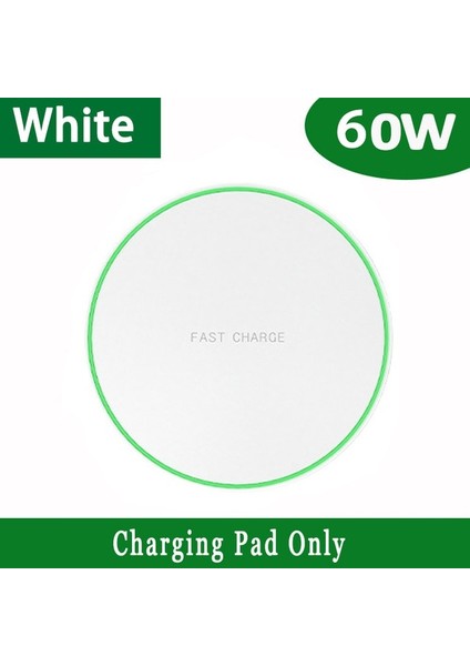 Beyaz 100W Kablosuz Şarj Aleti Pedi iPhone 14 13 12 11 Pro Max x Samsung Xiaomi Telefon Şarj Cihazları Indüksiyon Hızlı Şarj Standı Istasyonu (Yurt Dışından)