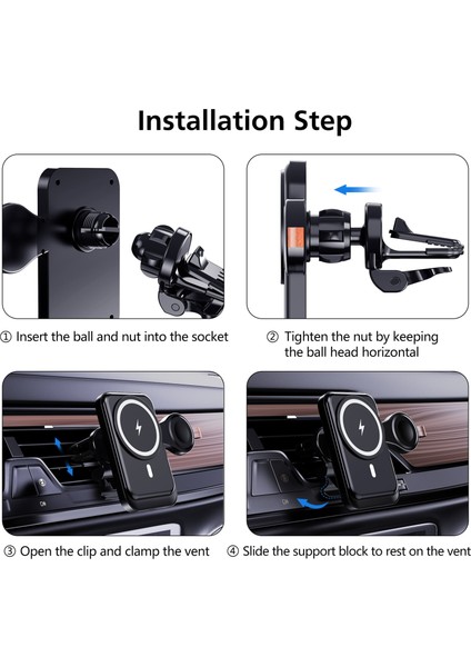3'ü 1 Arada Araba Siyah 3'ü 1 Arada Hızlı Manyetik Kablosuz Şarj Cihazı Araç Şarj Tutucusu Için 15W Apple Watch Için 6/5/4 iPhone 12 13PRO Max Kablosuz Şarj Cihazı (Yurt Dışından) modelleri
