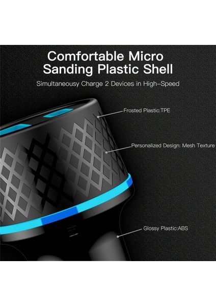 Siyah 38W USB Araç Şarj Cihazı Tip C Hızlı Şarj Qc 3.0 Araç Telefonu Şarj Cihazı iphone Samsung Xiaomi Pd USB C Şarj Cihazı Çakmak (Yurt Dışından) fiyatları