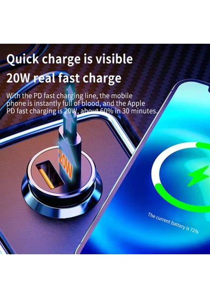 iphone Kablosuyla Siyah Baecoar USB C Araç Şarj Cihazı 25W Hızlı Şarj 4 Araç USB Şarj Cihazı 20W Pd 3.0 iPhone Samsung Xiaomi Telefonları Için Hızlı Şarj Adaptörü (Yurt Dışından) fiyatları