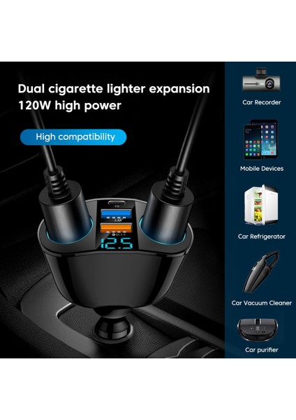 Pd USB Araç Şarj Cihazı Siyah Araç Şarj Cihazı 68W 5 Port Pd USB Araç Şarj Cihazı Hızlı Şarj Hızlı Şarj 3.0 USB C Araç Telefonu Şarj Adaptörü iPhone 14 13 Için Xiaomi Samsung (Yurt Dışından) fiyatları
