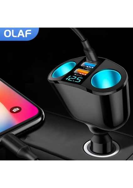 Pd USB Araç Şarj Cihazı Siyah Araç Şarj Cihazı 68W 5 Port Pd USB Araç Şarj Cihazı Hızlı Şarj Hızlı Şarj 3.0 USB C Araç Telefonu Şarj Adaptörü iPhone 14 13 Için Xiaomi Samsung (Yurt Dışından) indirimleri