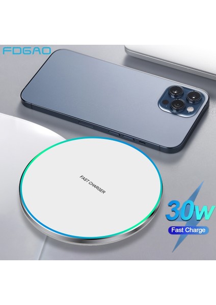 15W Siyah 30W Hızlı Kablosuz Şarj Aleti Pedi Samsung S21 S20 S10 Tipi USB Hızlı Indüksiyon Şarj iPhone 14 13 12 11 Pro 8 x Xs Xr Max (Yurt Dışından) fiyatları