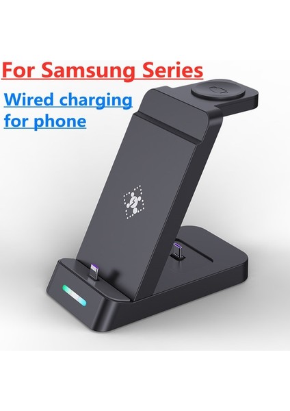 Samsung Için Kablolu 100W 3'ü 1 Arada Kablosuz Şarj Cihazı iPhone 14 13 12 11 Samsung S22 S21 Galaxy Apple Watch 8 7 6 Için Hızlı Şarj Istasyonu Istasyonu (Yurt Dışından)