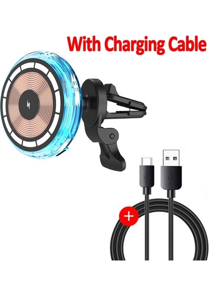 Turuncu 65W Manyetik Araç Kablosuz Şarj Cihazları Mini Hava Firar Telefon Tutucu iphone 14 13 12 Pro Max LED Araç Şarj Cihazı Hızlı Şarj Istasyonu (Yurt Dışından)