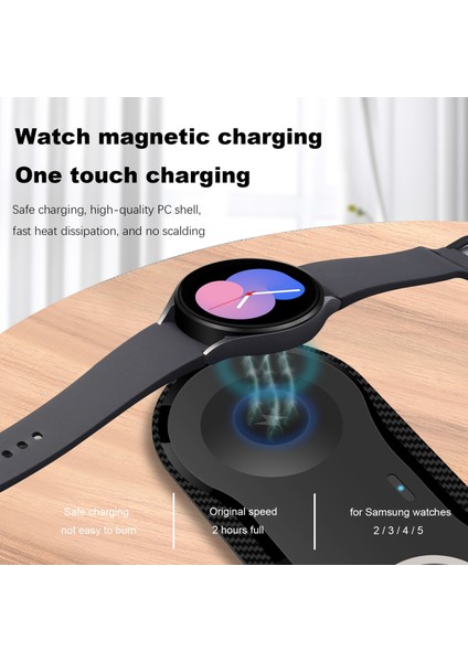 Izle Şarj Cihazı Siyah 2 In 1 Kablosuz Şarj Istasyonu Galaxy Izle 5 4 3 Aktif 2 1 25W Çift Hızlı Şarj Aleti Pedi Samsung S23/S22/21/20 Tomurcukları Pro (Yurt Dışından) modelleri