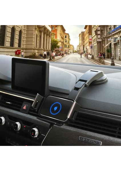 Araç Şarj Cihazı ile 10W Araç Kablosuz Şarj Cihazı Otomatik Sıkma Samsung Galaxy Fold Fold2 Not 10 9 S10 iPhone x 11 Max Huawei Mate x Telefon Tutucu (Yurt Dışından) fiyatları
