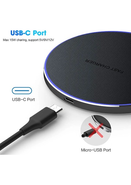Siyah Kablosuz Şarj Pad 15W Hızlı Şarj Samsung S20 S10 Not 10 20 iPhone 13 12 11 Pro Xs Max Xr x 8 Artı Xiaomi 10 9 Pro (Yurt Dışından) fırsatları