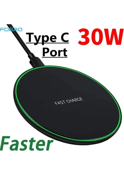 10W 30W Kablosuz Şarj Aleti Pedi iPhone 14 13 12 11 Pro Max Xs Xr x 8 Samsung S23 Telefon Şarj Cihazı Indüksiyon Hızlı Şarj Standı Istasyonu (Yurt Dışından) fiyatları