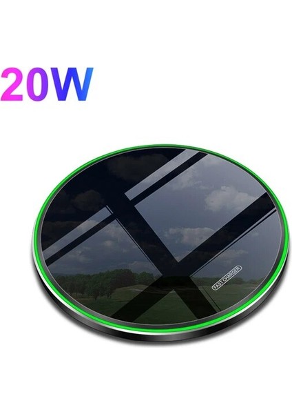 20W Siyah 30W Kablosuz Şarj Aleti Pedi iPhone 14 13 12 11 Pro Xs Xr x 8 Indüksiyon Hızlı Şarj Samsung S22 S21 S20 Xiaomi Mi 13 12 (Yurt Dışından)