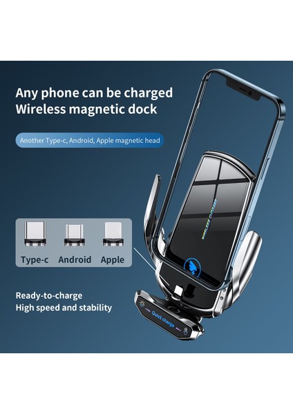 Kırmızı Sucker ile 100W Kablosuz Şarj Cihazı Araç Telefonu Tutucu Hızlı Şarj iPhone 14 13 12 11 Pro Xiaomi Samsung Manyetik Araba Kablosuz Şarj Aletleri (Yurt Dışından) fiyatları