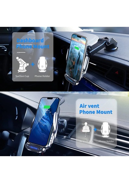 Kırmızı Sucker ile 100W Kablosuz Şarj Cihazı Araç Telefonu Tutucu Hızlı Şarj iPhone 14 13 12 11 Pro Xiaomi Samsung Manyetik Araba Kablosuz Şarj Aletleri (Yurt Dışından) indirimleri