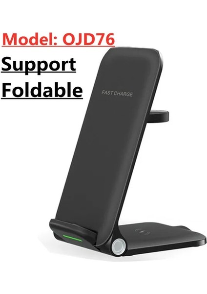 OJD76 Katlanabilir 30W 3 In 1 Kablosuz Şarj Standı Samsung S21 S22 Ultra S20 Galaxy Izle 5/4 Aktif 2/1 Buds2 Pro Hızlı Şarj Istasyonu Istasyonu (Yurt Dışından)