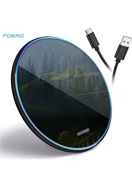 30W Beyaz Yenı 30W Hızlı Kablosuz Şarj Pad iPhone 14 13 12 11 Pro Max Samsung Galaxy S22 S21 S20 S10 S9 Xiaomi Kablosuz Şarj (Yurt Dışından) indirimleri