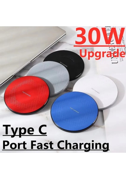 Mavi 30W Kablosuz Şarj Cihazı iPhone 13 12 11 x Xr Xs Hızlı Kablosuz Şarj Standı Samsung Xiaomi Huawei Için Telefon Şarj Cihazı Kablosuz (Yurt Dışından) indirimleri